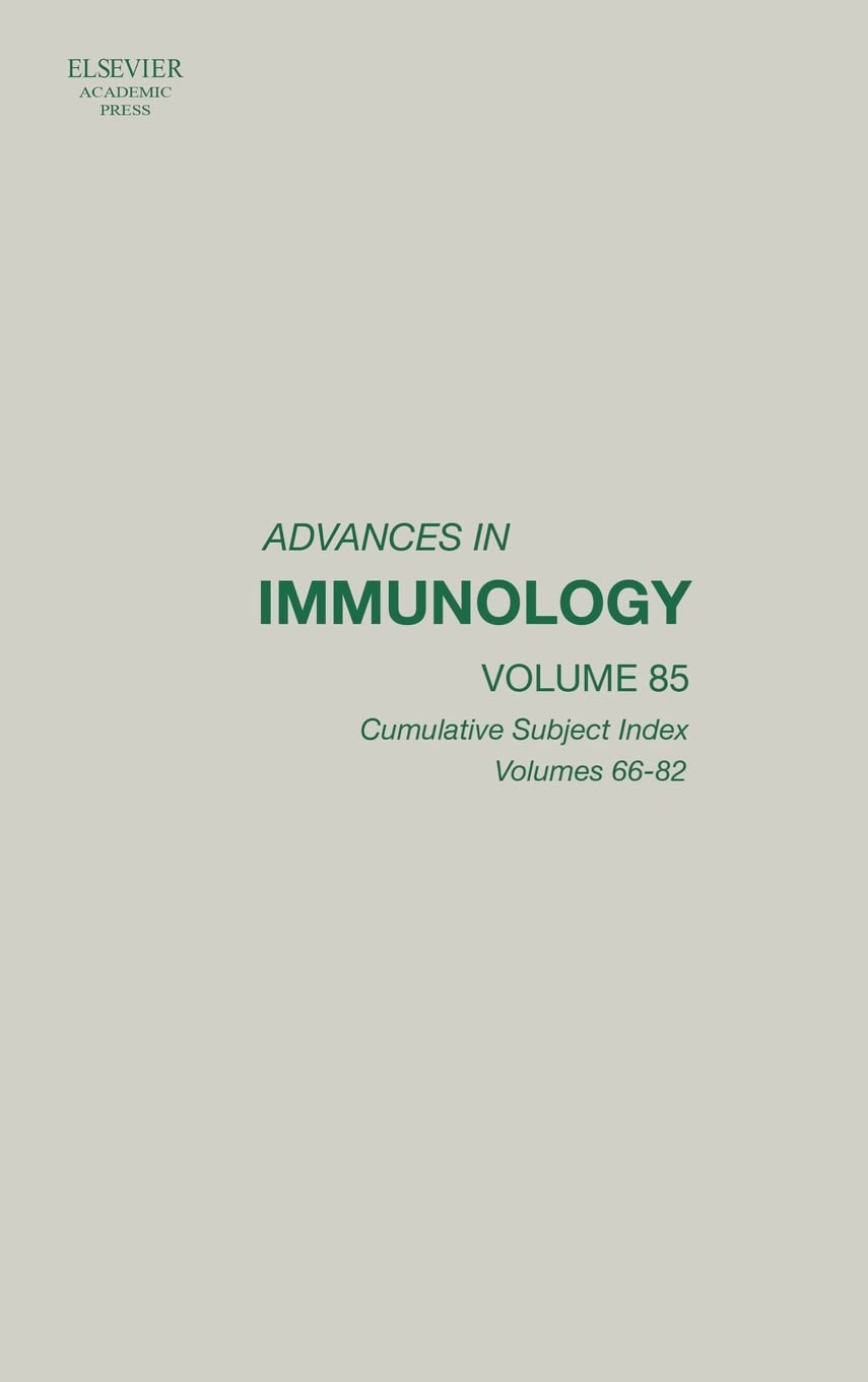 Advances In Immunology Vol.85 Cumulative Subject Index, Volumes 66-82