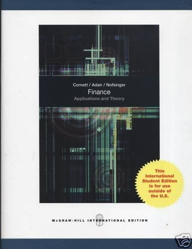 FINANCE : APPLICATIONS AND THEORY (IE) (Paperback 2008)