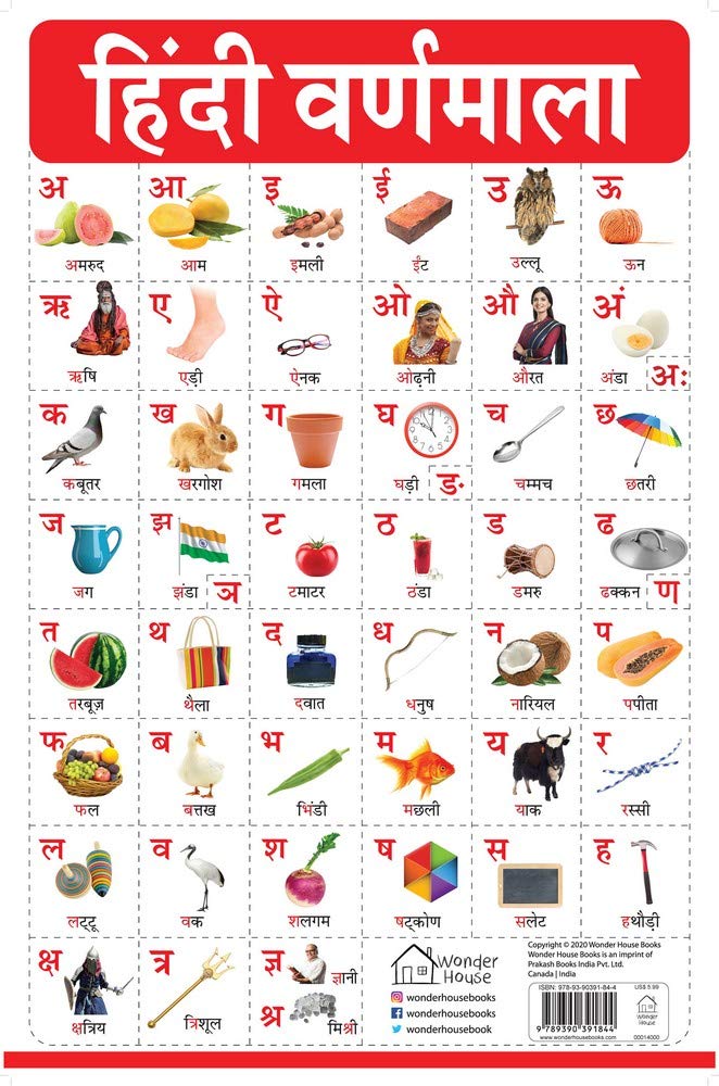Hindi Varnmala - My First Early Learning Wall Chart: For Preschool, Kindergarten, Nursery And Homeschooling