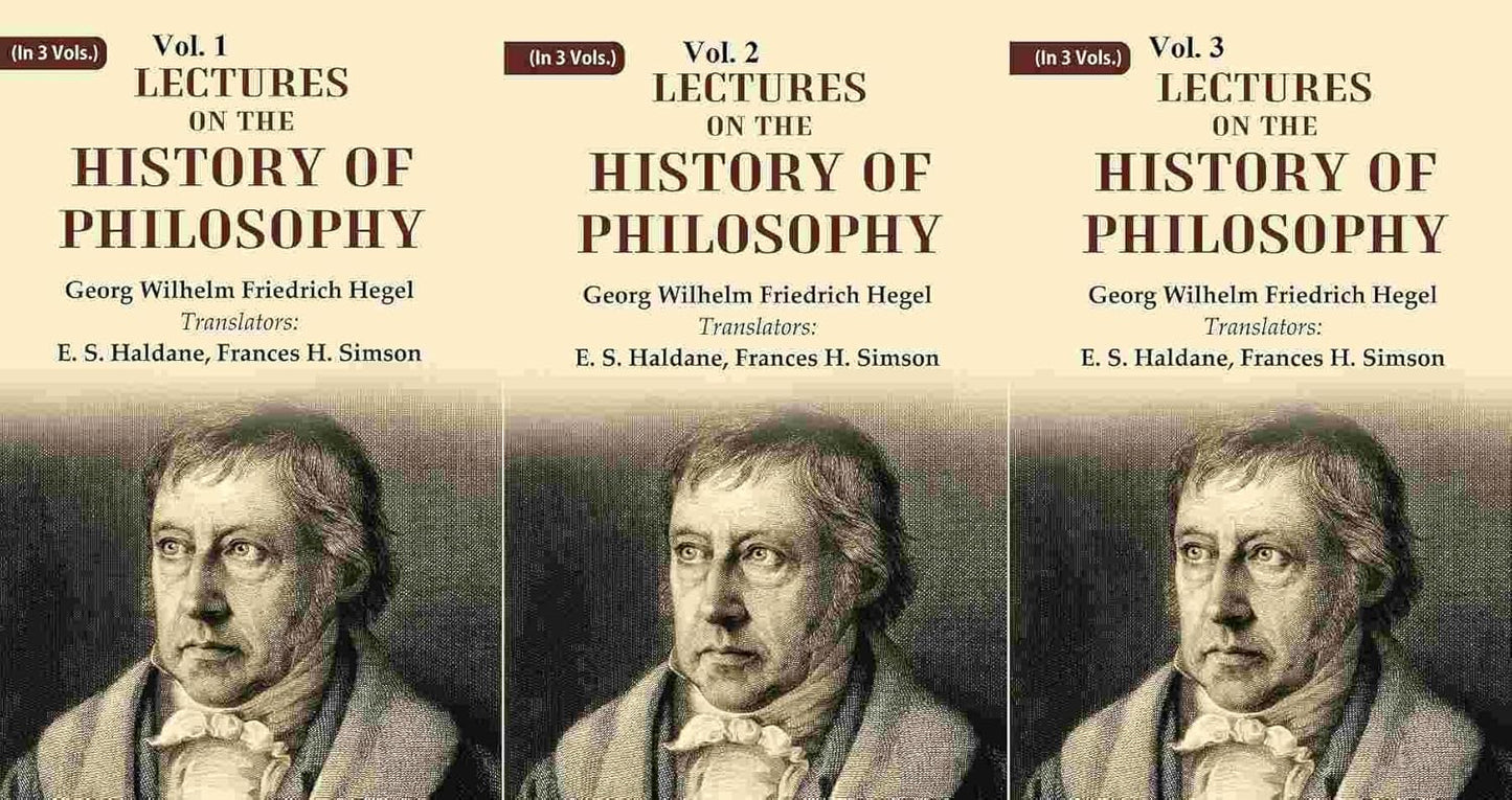 Lectures on the history of philosophy 3 VOL. SET - Hardcover