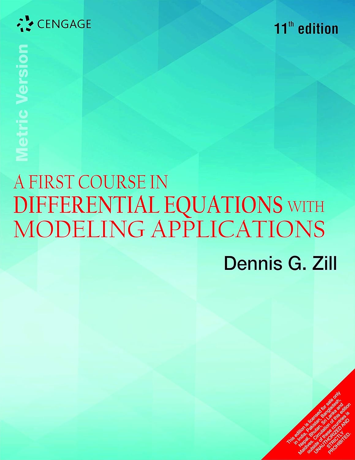 FIRST COURSE IN DIFFERENTIAL EQUATIONS WITH MODELING APPLICATIONS, 11E