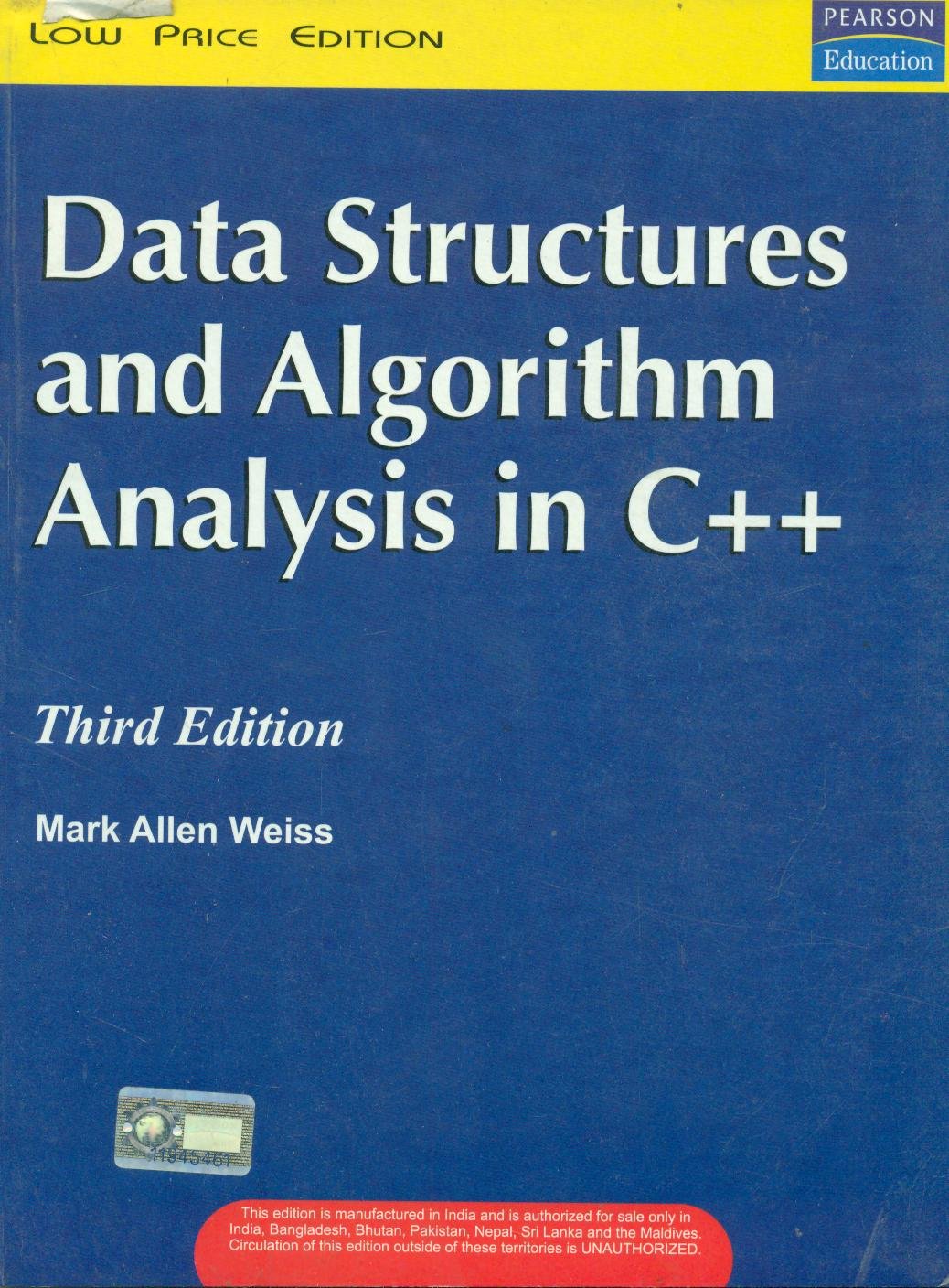 DATA STRUCTURES AND ALGORITHM ANALYSIS IN C++, 3RD EDN