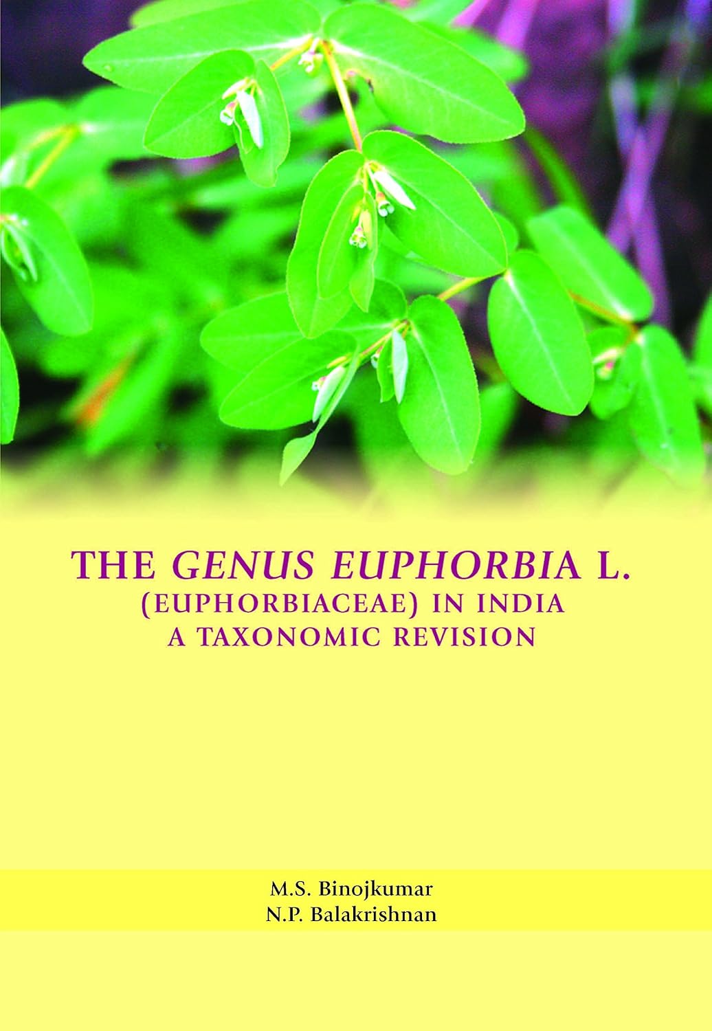 Genus Euophorbia L Euphorbiaceae in India: A Taxonomic Revision