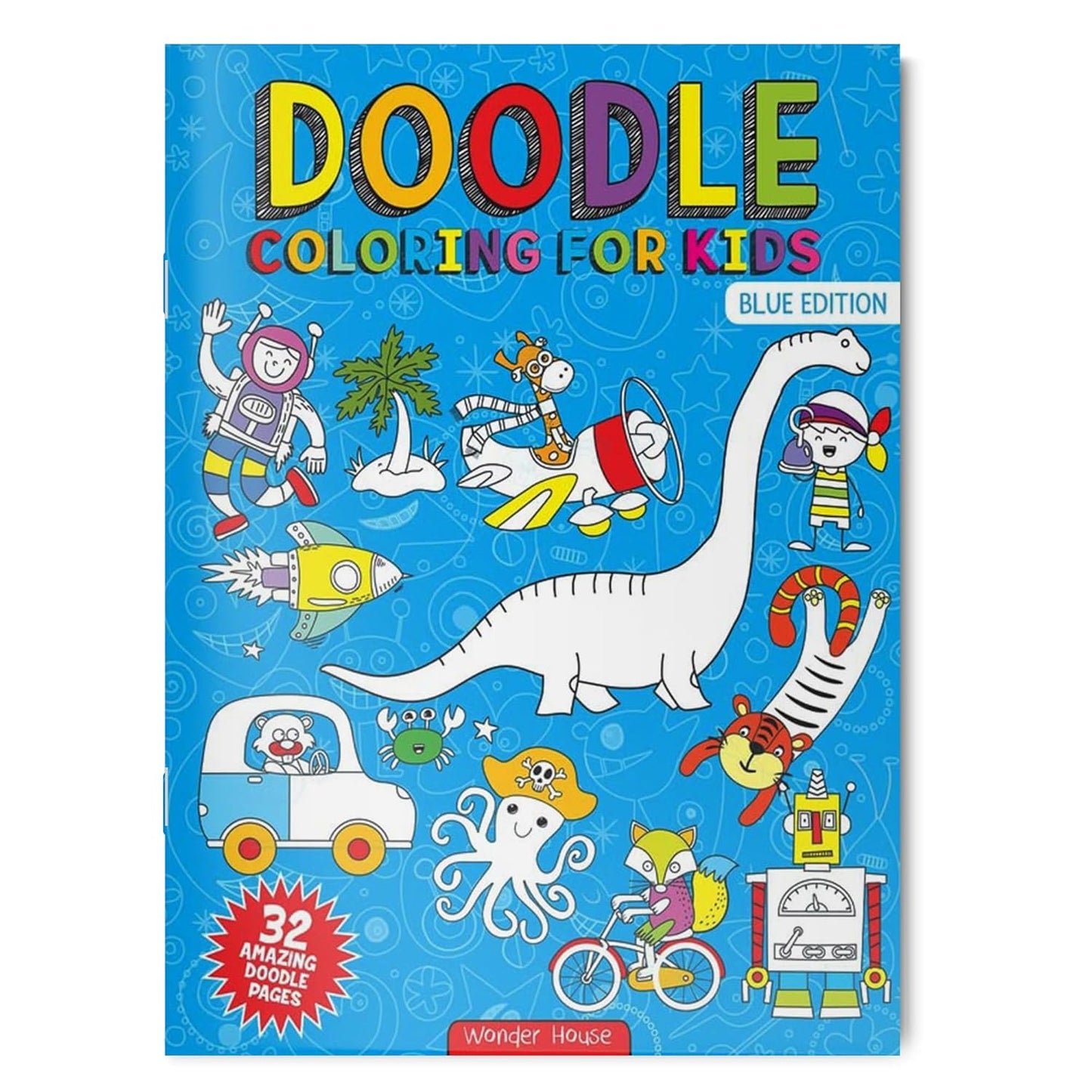 Doodle Coloring for Kids (Blue Edition)