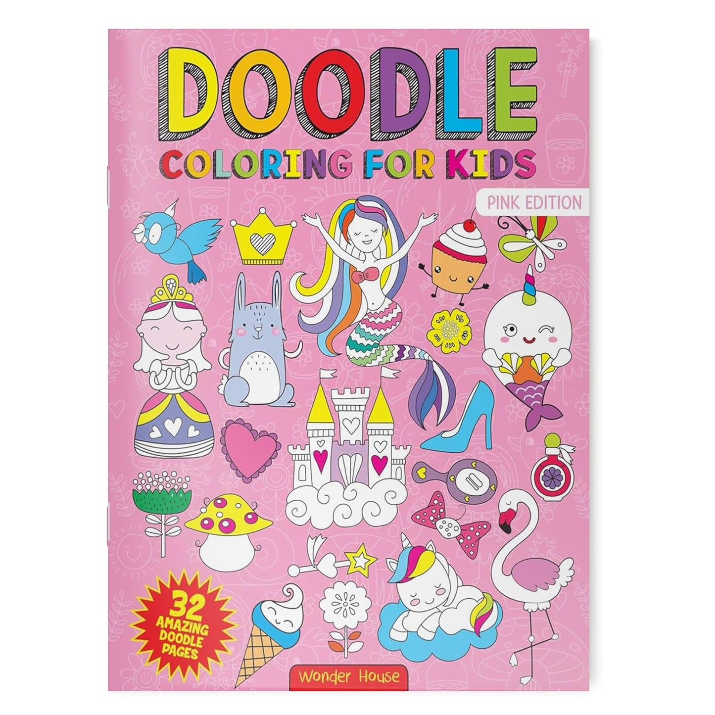 Doodle Coloring for Kids (Pink Edition)