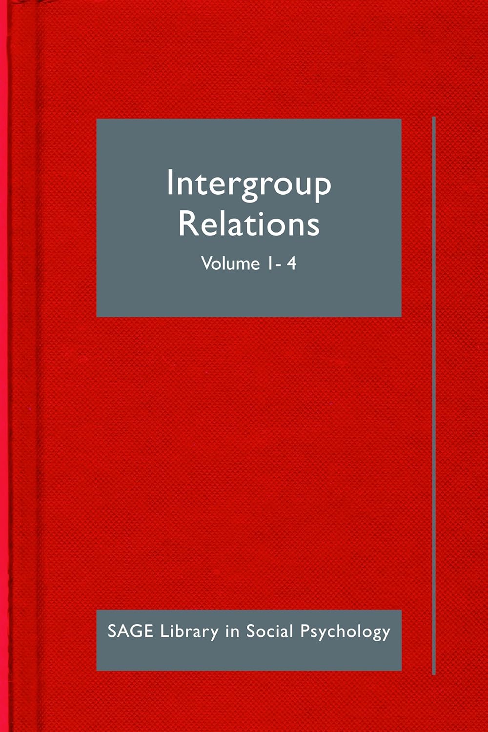 INTERGROUP RELATIONS 4 VOLUMES SET