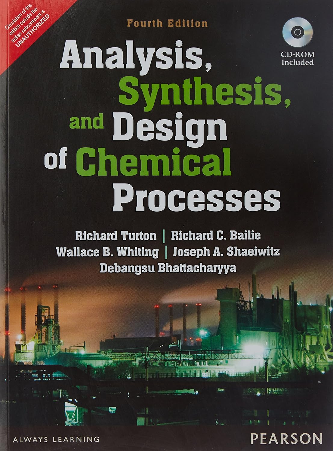 ANALYSIS SYNTHESIS AND DESIGN OF CHEMICAL PROCESSES, 4TH EDN