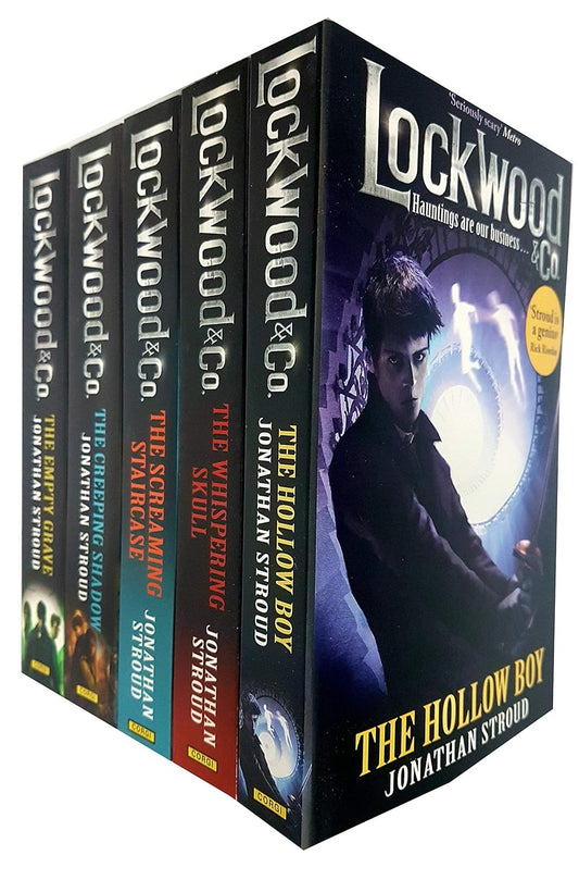 Lockwood and Co Series 5 Books Collection Set by Jonathan Stroud (The Screaming Staircase, The Whispering Skull, The Hollow Boy, The Creeping Shadow, The Empty Grave)