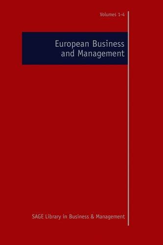 EUROPEAN BUSINESS AND MANAGEMENT, 4 VOLUMES SET