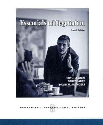 ESSENTIALS OF NEGOTIATION 4ED (IE) (Paperback 2006)