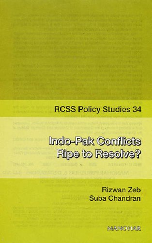 INDO-PAK CONFLICTS RIPE TO RESOLVE