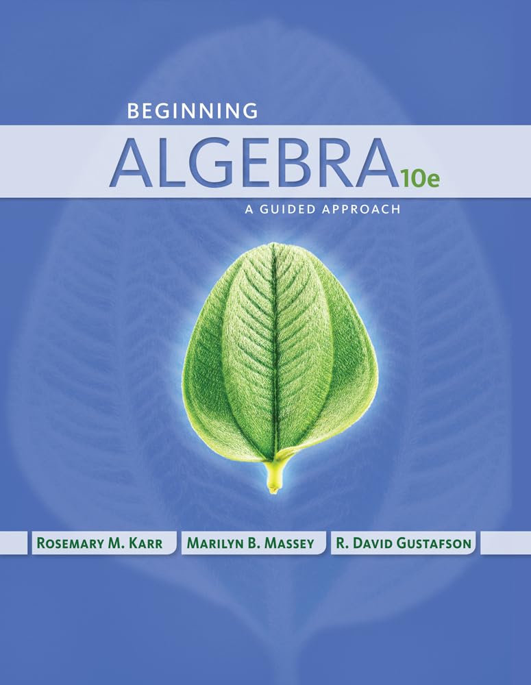 BEGINNING ALGEBRA A GUIDED APPROACH