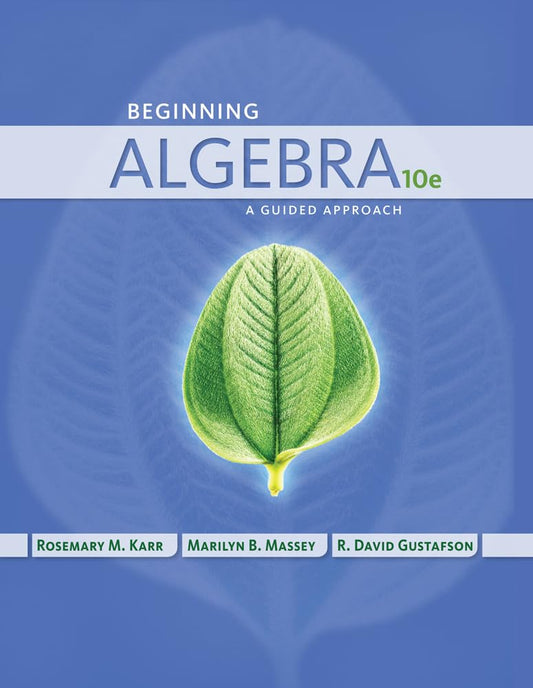 BEGINNING ALGEBRA A GUIDED APPROACH