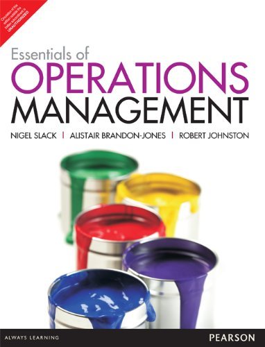 ESSENTIALS OF OPERATIONS MANAGEMENT