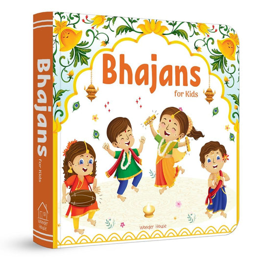 Bhajans For Kids – Illustrated Prayer Book, Bhajans in Three Languages for easy understanding | Age: