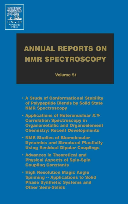 ANNUAL REPORTS ON NMR SPECTROSCOPY VOL 51  - Hardcover