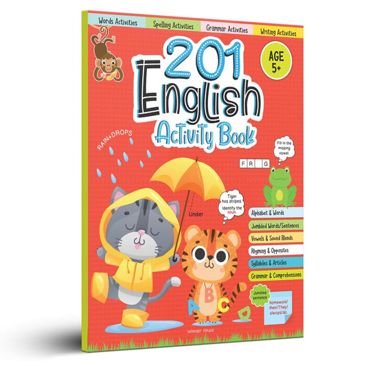 201 English Activity Book - Fun Activities and Grammar Exercises For Children: Alphabet & Words, Rhy