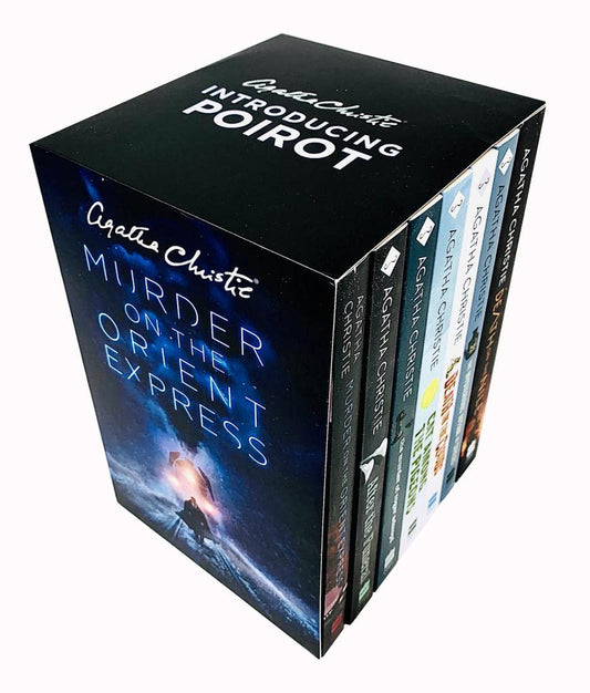 Agatha Christie Poirot Series 7 Books Collection Box Set (Murder on the Orient Express, Death on the Nile, The Mysterious Affair at Styles, After the Funeral & More)