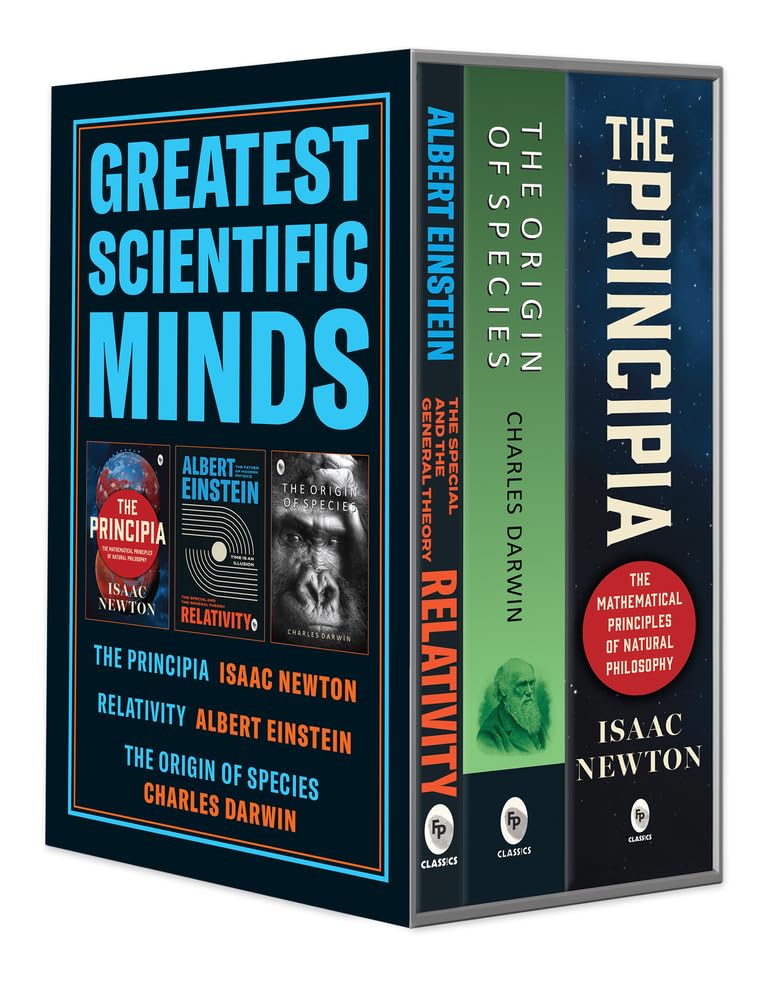 Greatest Scientific Minds (Boxed Set of 3): Charles Darwin, Albert Einstein, Isaac Newton - Origin of Species | Relativity: The General and The Special Theory | The Principia