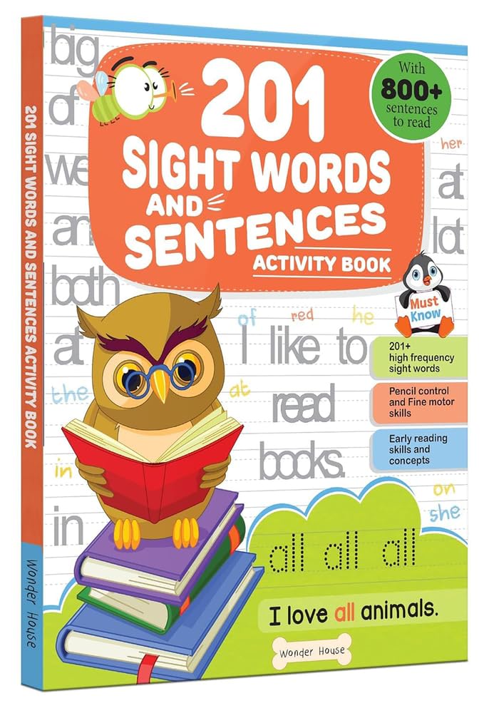 201 Sight Words And Sentence (With 800+ Sentences To Read): Activity Book For Children