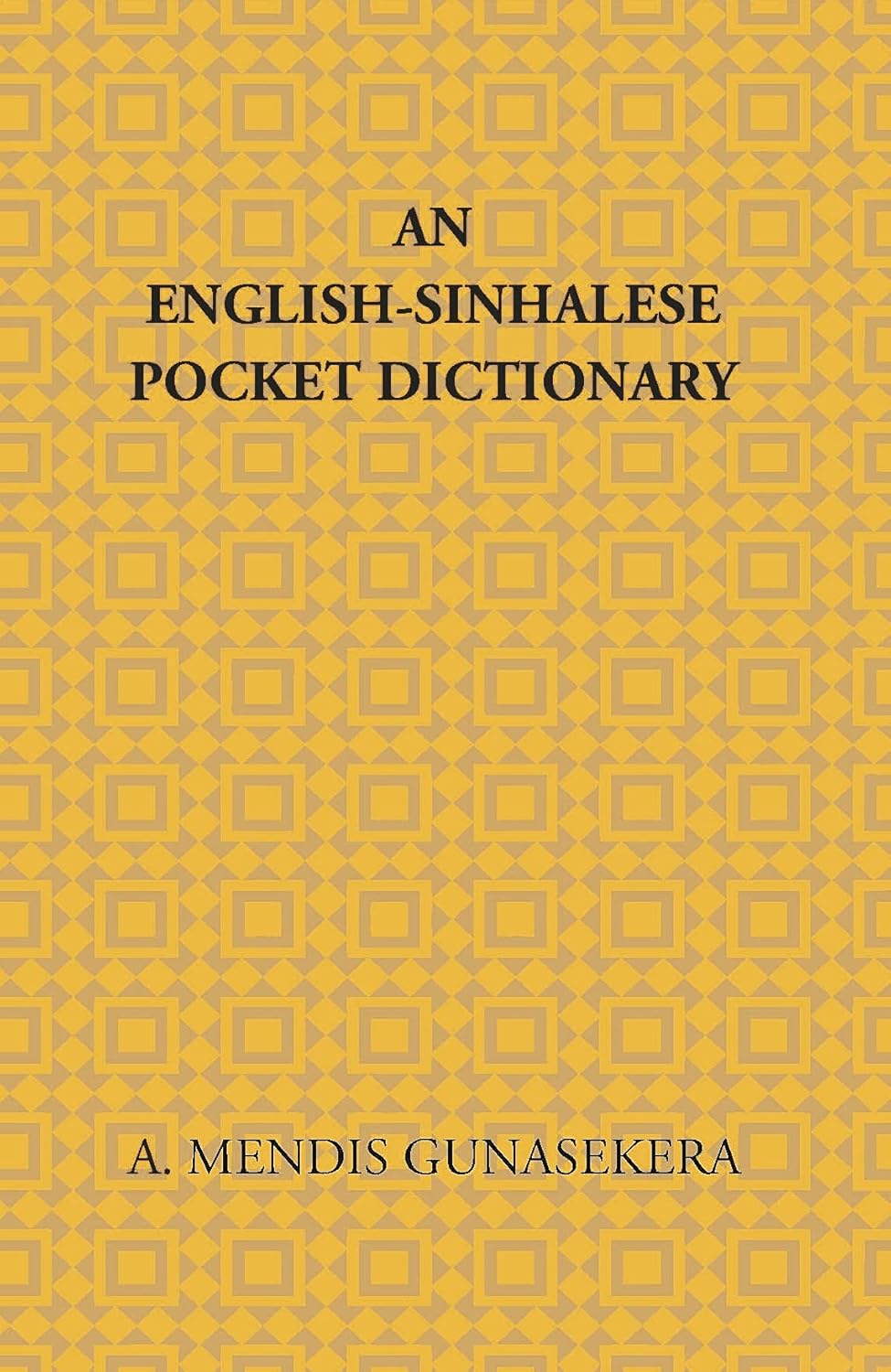 An English-Sinhalese Pocket Dictionary - HARDCOVER