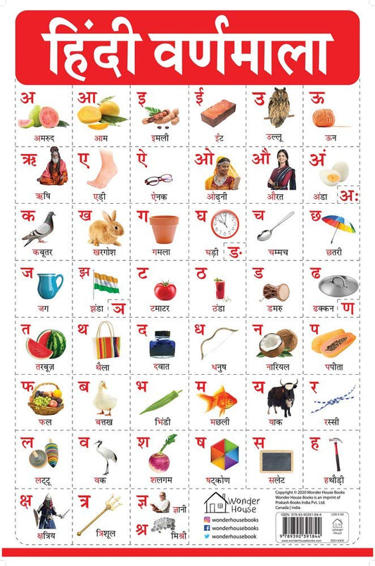 Hindi Varnmala - My First Early Learning Wall Chart: For Preschool, Kindergarten, Nursery And Homeschooling