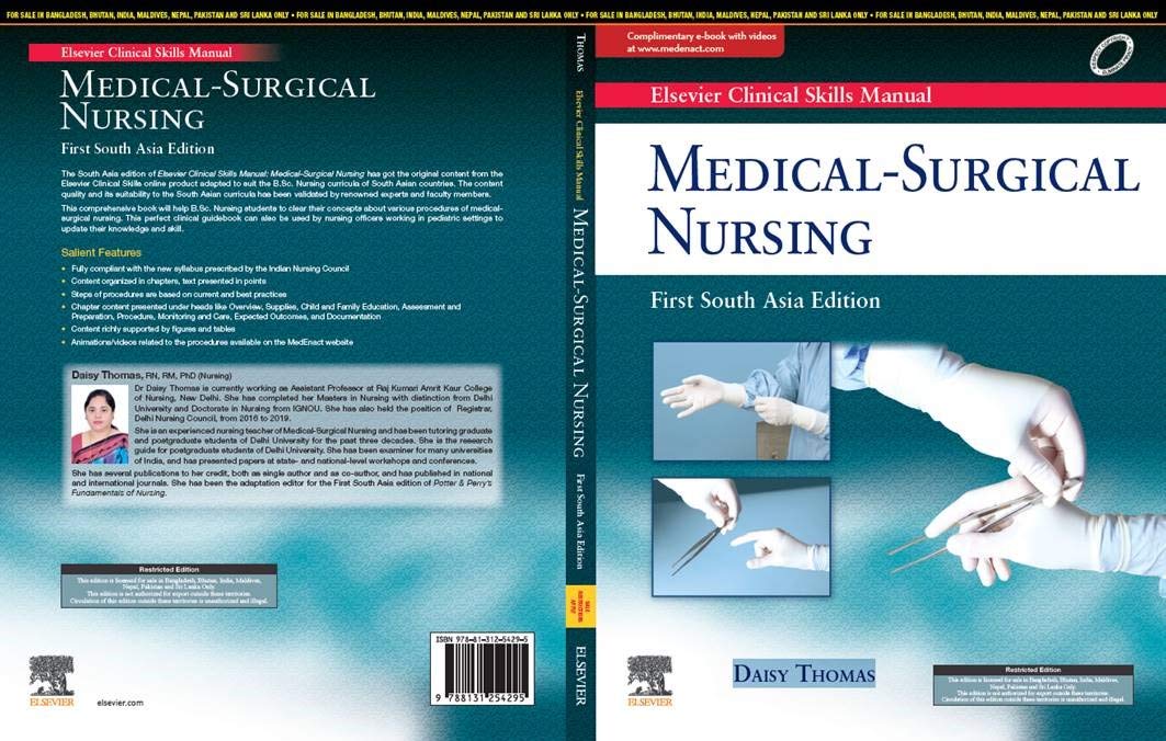 Elsevier Clinical Skills Manual - Medical Surgical Nursing - 1E