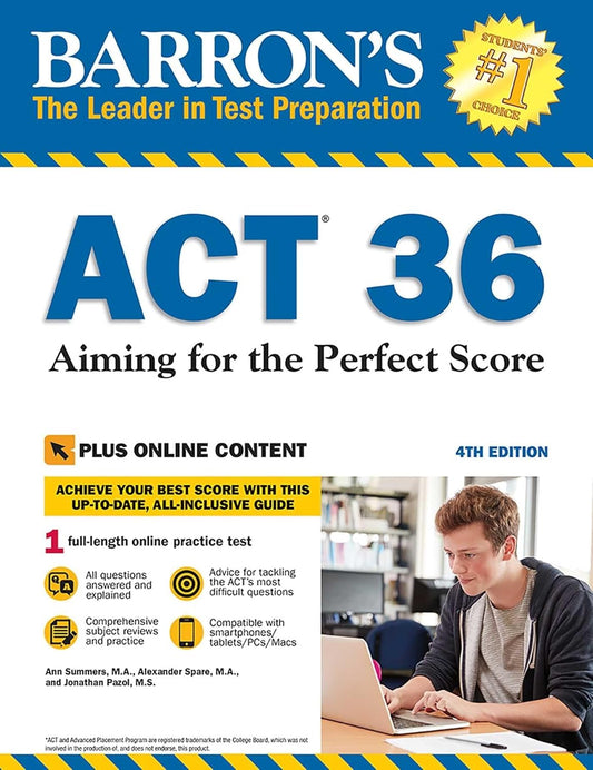 BARRON'S ACT 36 WITH ONLINE TEST, ANN SUMMERS