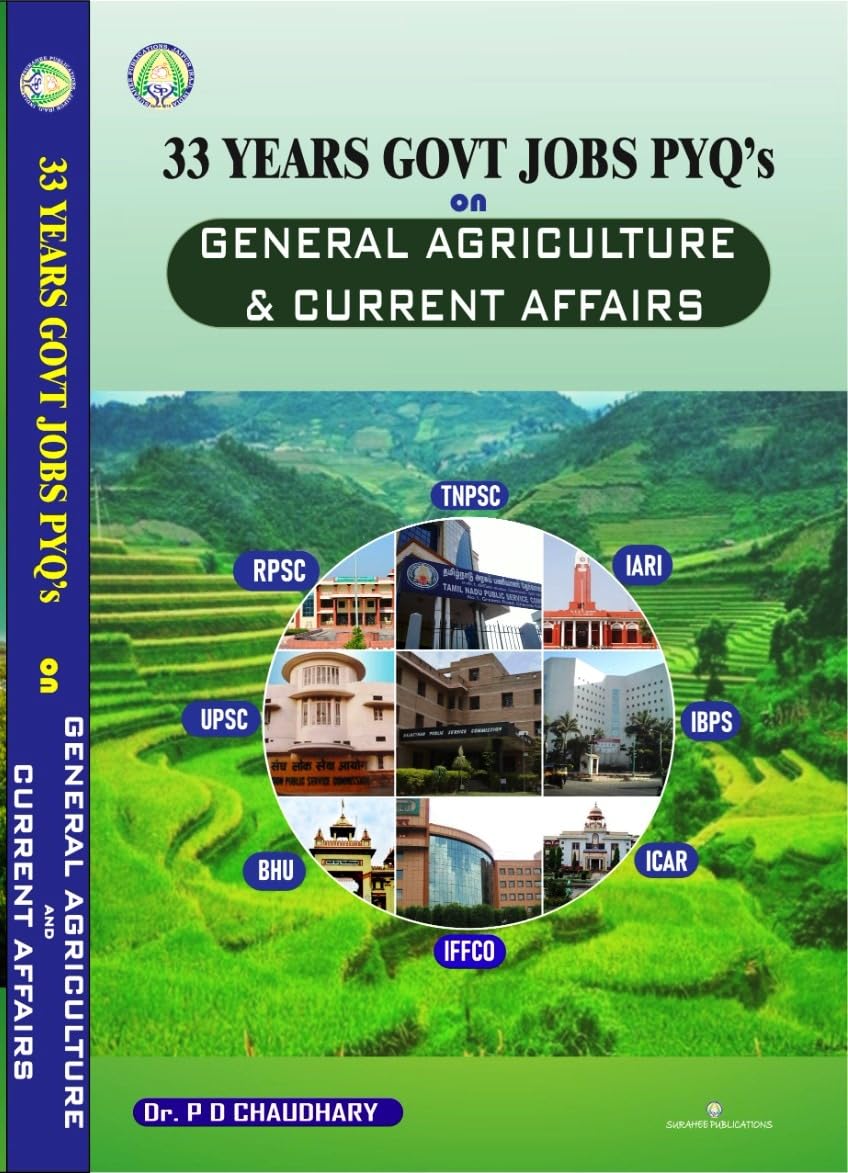 General Agriculture and Current Affairs: 33 Years Govt Jobs PUQ`s (PB)