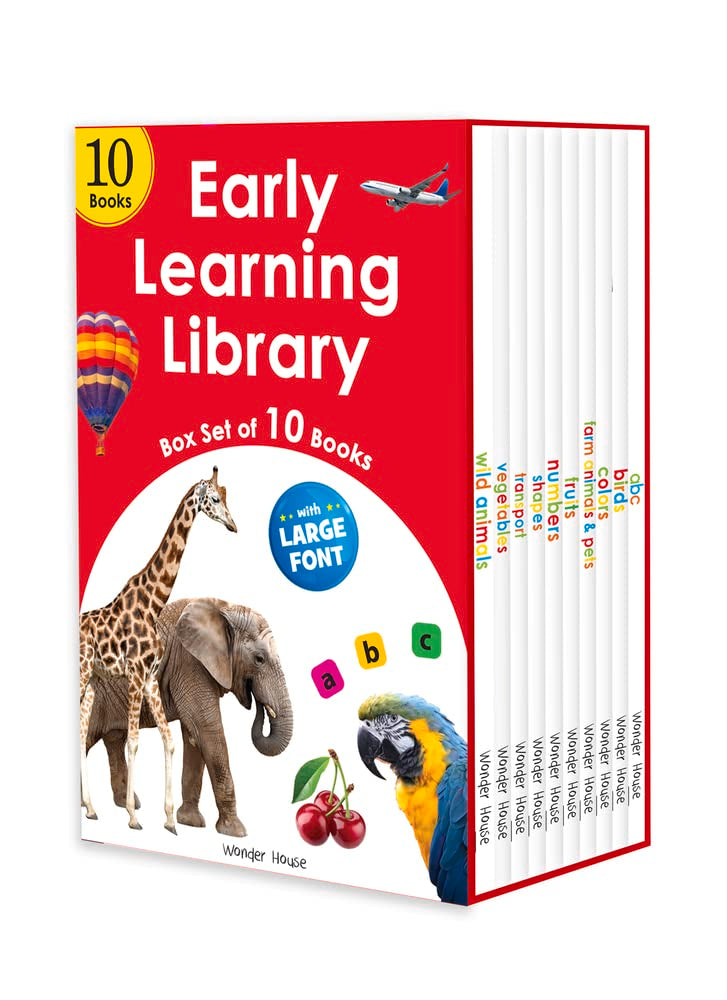 Early Learning Library - Box Set of 10 Books :  Big Board Books Series (Large Font)