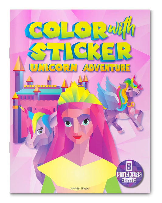 Color with Sticker - Unicorn Adventure