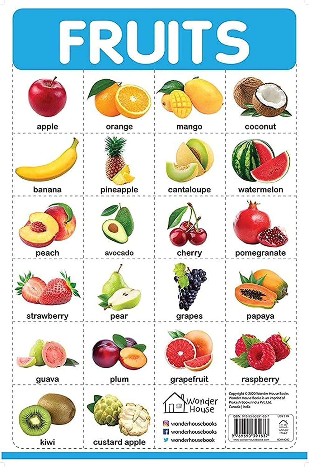 Fruits - My First Early Learning Wall Chart: For Preschool, Kindergarten, Nursery And Homeschooling