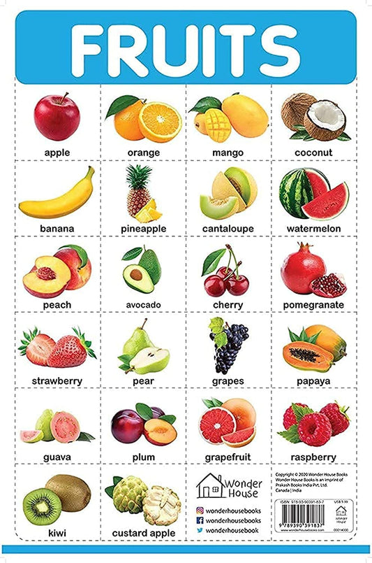 Fruits - My First Early Learning Wall Chart: For Preschool, Kindergarten, Nursery And Homeschooling