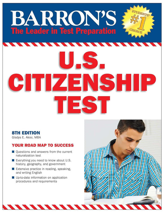 BARRON'S U.S. CITIZENSHIP TEST, 8TH EDITION, GLADYS ALESI