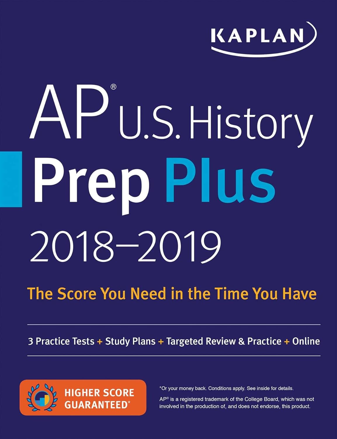 AP U.S. HISTORY PREP PLUS 2018-2019, KAPLAN TEST PREP