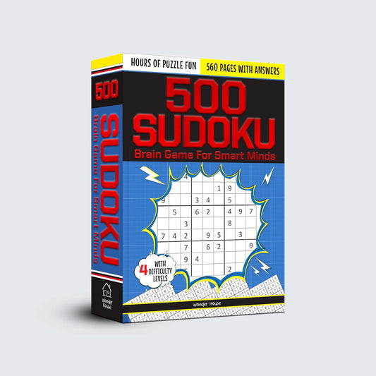 500 Sudoku Brain Game For Smart Minds - Combination of 4 Difficult Levels: Simple, Medium, Complex,