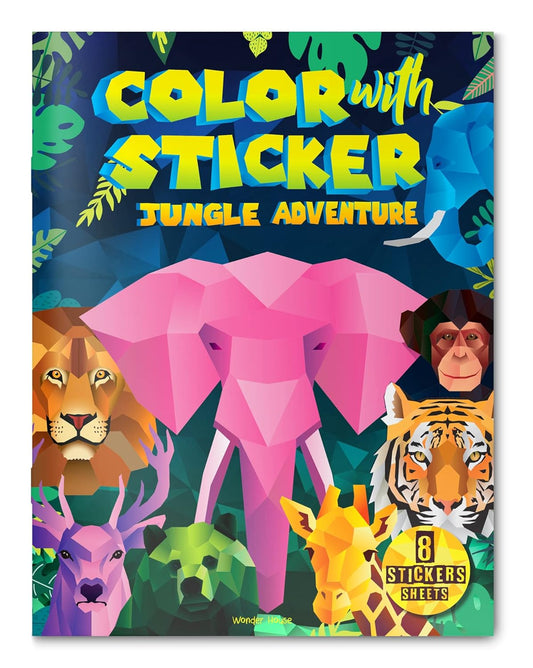Color with Sticker - Jungle Adventure