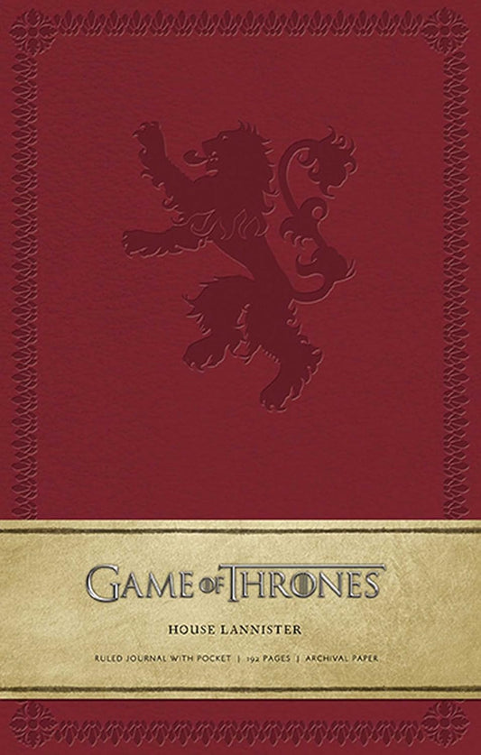 GAME OF THRONES: HOUSE LANNISTER HARDCOVER RULED JOURNAL , HBO