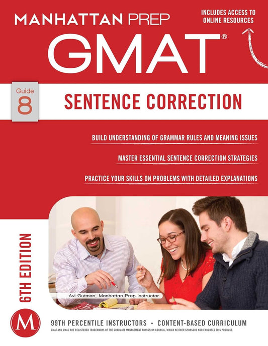 GMAT SENTENCE CORRECTION, MANHATTAN PREP
