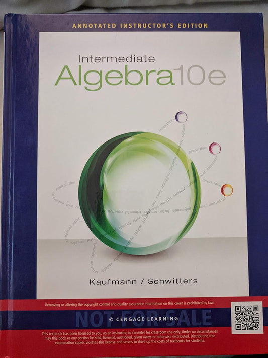 INTERMEDIATE ALGEBRA