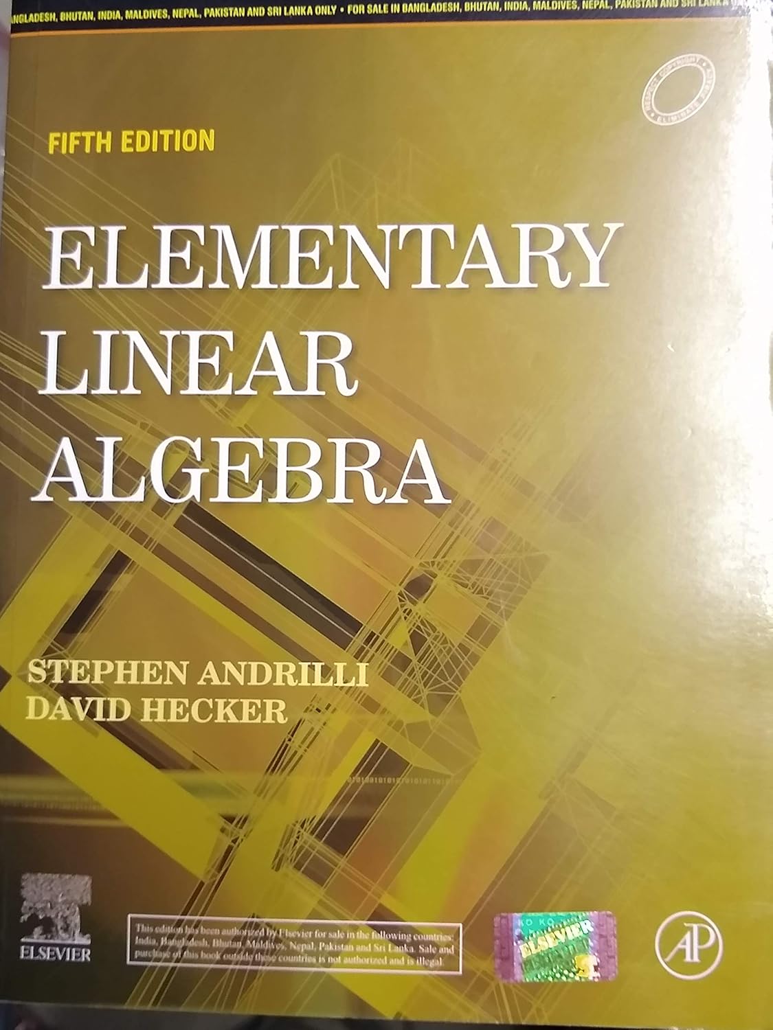 ELEMENTARY LINEAR ALGEBRA, 5TH EDITION