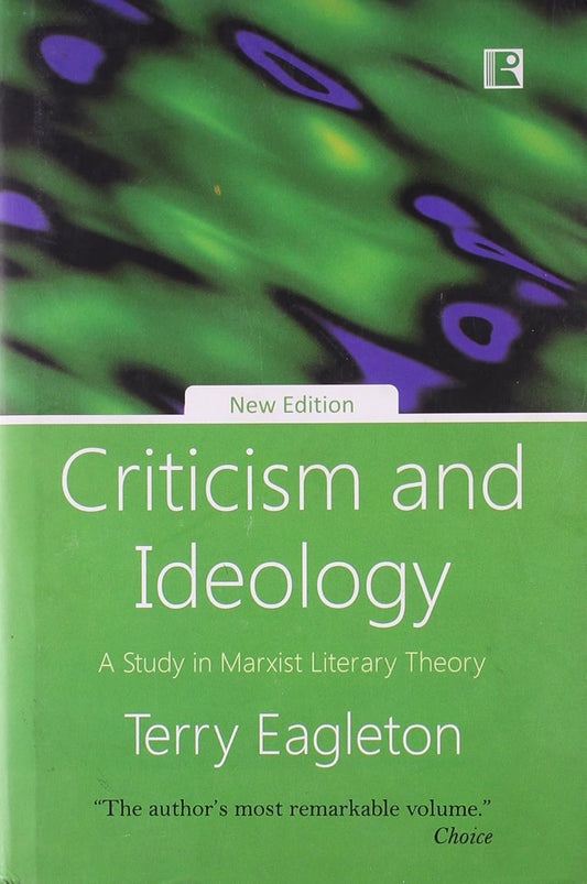 Criticism and Ideology: A Study in Marxist Literary Theory -Hardcover