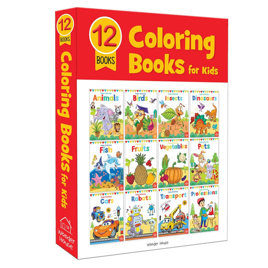 Colouring Books Boxset: Pack of 12 Copy Colour Books For Children