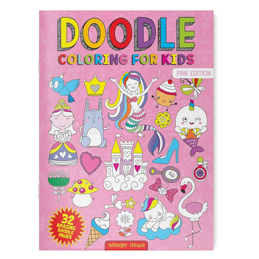 Doodle Coloring for Kids (Pink Edition)