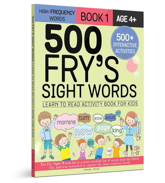500 Fry’s Sight Words: Learn to Read Activity Book for Kids - Book -1