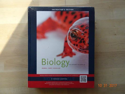 BIOLOGY: THE DYNAMIC SCIENCE | 4TH EDITION |