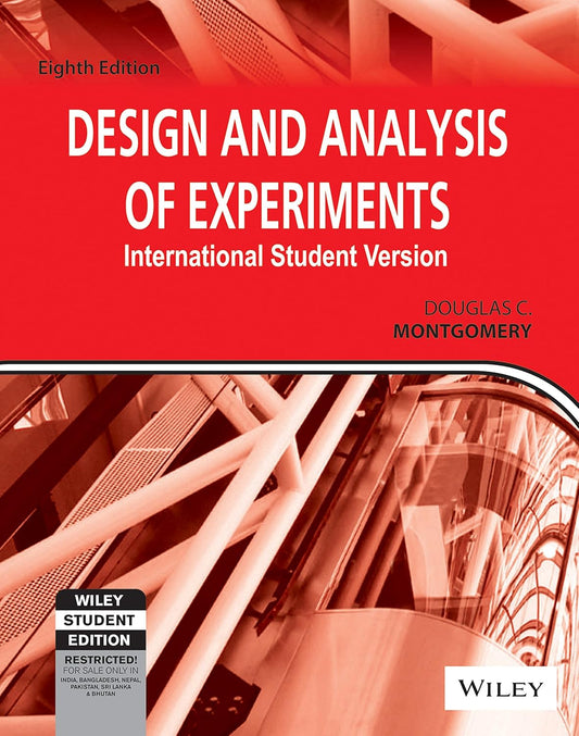 Design and Analysis of Experiments, 8ed, ISV